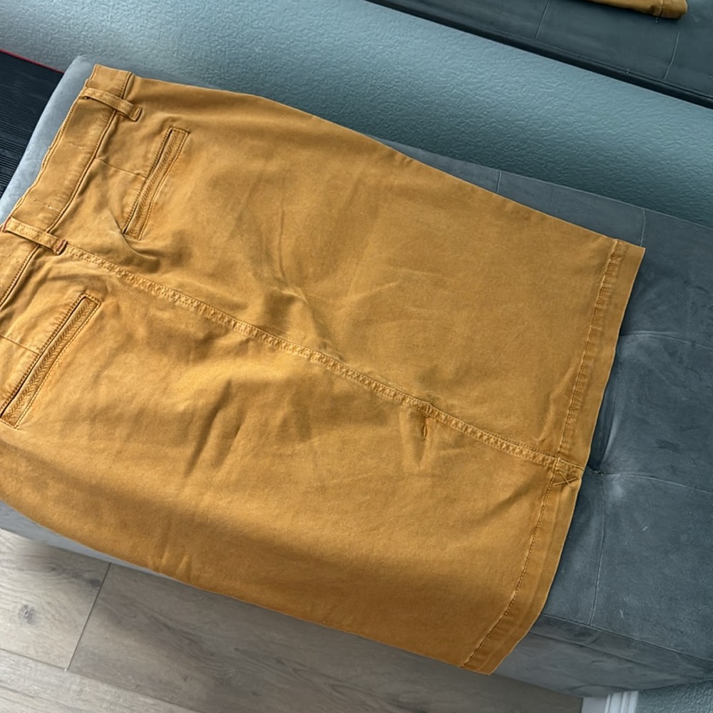 Pilcro and the Letterpress Mustard Skirt - Picture 6 of 8